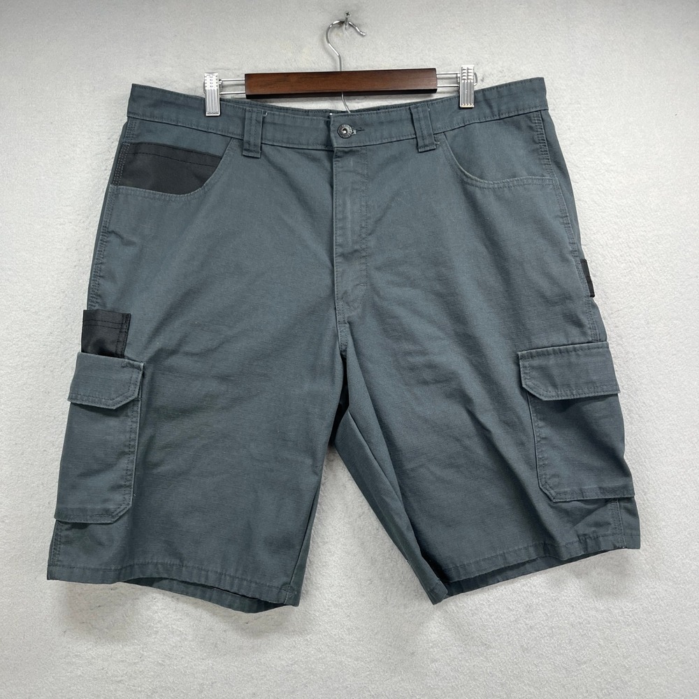 Dickies Cargo Shorts Mens 38 Gray Ripstop Workwear Outdoor Utility Gorpcore